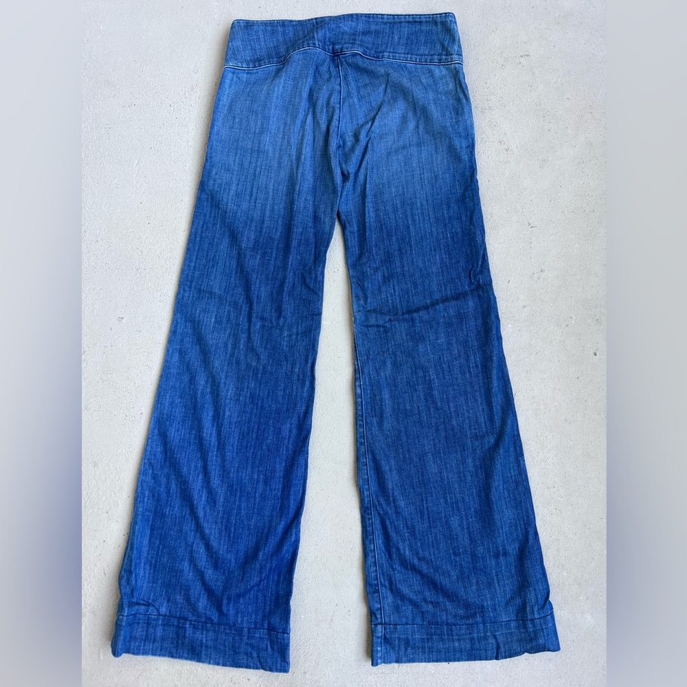 Fidelity Tantra Wide Leg Medium Wash Denim Jeans Sz 29 - Picture 4 of 13